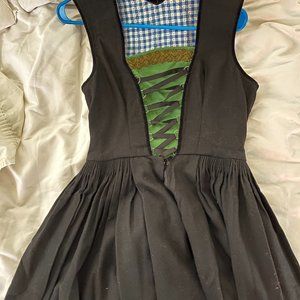 custom dirndl wool black small dress